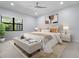 Bright bedroom featuring a neutral color scheme, modern decor, and large windows at 8229 Grande Shores Dr, Sarasota, FL 34240
