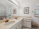 Bathroom featuring double sinks and ample cabinet space at 1014 Contento St, Sarasota, FL 34242