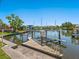 This property features a dock and boat lift at 1014 Contento St, Sarasota, FL 34242