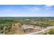 Scenic aerial view of a property with a pond and surrounding trees at 1116 406Th E Ct, Myakka City, FL 34251