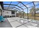 Spacious screened patio with furniture and access to the backyard at 1116 406Th E Ct, Myakka City, FL 34251