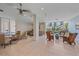 Spacious lobby with stylish seating, tile flooring, and large windows at 1212 Benjamin Franklin Dr # 306, Sarasota, FL 34236