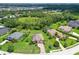 Aerial view of a home with a circular border in a neighborhood with mature landscaping at 15608 31St E St, Parrish, FL 34219