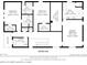 Second level floorplan shows layout of bedrooms, bathrooms, walk-in closets, laundry, and balcony at 2590 Floyd St, Sarasota, FL 34239