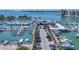 Aerial view of the marina with ample parking and access to open ocean at 300 S Pineapple Ave # 302, Sarasota, FL 34236