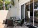 Cozy patio with outdoor seating, perfect for relaxing and enjoying the outdoors at 3405 54Th W Dr # 104, Bradenton, FL 34210