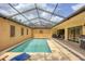 Relaxing pool with clear blue water and a screened enclosure, surrounded by a sunny patio at 3955 Glen Oaks Manor Dr, Sarasota, FL 34232