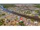 Gorgeous aerial view of waterfront homes, canals, and the surrounding community in a desirable neighborhood at 7055 Kenwood Dr, North Port, FL 34287