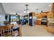 Wide view of the open floorplan, including kitchen, dining, and living areas at 7055 Kenwood Dr, North Port, FL 34287