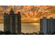 Luxury high-rise condos boast stunning waterfront views at sunset at 111 S Pineapple Ave # 1210, Sarasota, FL 34236