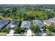 Beautiful aerial view of homes showing the backyard pool and well maintained landscaping at 12133 Forest Park Cir, Bradenton, FL 34211