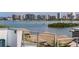 Water view from rooftop deck overlooking a bay with a skyline in the distance at 1365 Harbor Dr, Sarasota, FL 34239