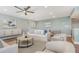 Inviting living room with stylish decor, plush seating, and lots of natural light at 1750 Benjamin Franklin Dr # 6F, Sarasota, FL 34236