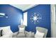 Coastal-themed living room with blue walls, nautical decor, and comfortable seating at 212 Spring Ave, Anna Maria, FL 34216