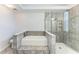Stylish bathroom featuring a separate tub and shower with modern tile work at 2303 58Th E St, Palmetto, FL 34221