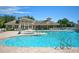 A gorgeous community pool with a separate hot tub, is adjacent to the community clubhouse and pool play area at 246 Petrel Trl, Bradenton, FL 34212