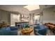Open floor plan showing the kitchen and living area with skylights and stylish furniture at 403 75Th St, Holmes Beach, FL 34217
