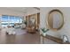 Bright, neutral living room with waterfront views, modern furniture, and neutral tones at 508 Blue Shell Loop, Sarasota, FL 34240