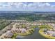 Vast aerial view of a neighborhood community showing the layout and surrounding environment at 7418 61St E St, Palmetto, FL 34221