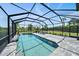The screened-in pool with brick patio provides a relaxing outdoor oasis at 7743 Nightfall Ter, Sarasota, FL 34241