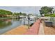 Beautiful waterfront property with private dock and boat lift ready for boating and water activities at 10108 Kingfisher E Rd, Bradenton, FL 34209