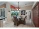 Breakfast nook with a view of the pool and lanai at 11592 57Th Street E Cir, Parrish, FL 34219