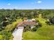Aerial view of a home with a private pool and lush landscaping at 5603 Ravenwood Dr, Sarasota, FL 34243