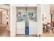 Convenient laundry area with washer, dryer, shelving, and ample storage space at 5902 22Nd Avenue E Dr, Palmetto, FL 34221