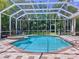 Screened-in pool and spa with patio for relaxation and entertaining at 6924 Cumberland Ter, University Park, FL 34201