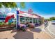 The Lobster Pot restaurant has outdoor seating with red and white checkered tablecloths at 1038 Contento St, Sarasota, FL 34242