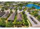 Aerial view of the neighborhood and pond at 11634 Piedmont Park Xing, Bradenton, FL 34211