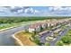 The aerial perspective emphasizes the community's proximity to the golf course and other amenities at 17118 Vardon Ter # 304, Bradenton, FL 34211