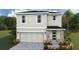 Two-story home featuring a two-car garage and stone accents on the front entrance at 1840 Cobb Trl, Parrish, FL 34219