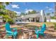 Serene backyard with comfortable seating around a fire pit, perfect for enjoying cool evenings at 2049 E Leewynn Dr, Sarasota, FL 34240