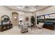 Bright living room with a large window and a view of the pool at 2301 Little Country Rd, Parrish, FL 34219