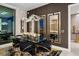 Modern dining room with glass table and stylish accents at 301 Quay Commons # 1709, Sarasota, FL 34236