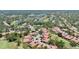Community aerial with golf course, pond, and winding residential streets at 3412 E Chelmsford Ct # 42, Sarasota, FL 34235