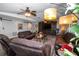 Inviting living room with leather furniture, recessed lighting, and a decorative rug at 3717 Downer Ave, Sarasota, FL 34240