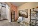 Office space with exposed brick, stylish decor, and wood look flooring throughout at 6001 Anise Dr, Sarasota, FL 34238