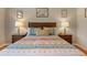 Comfortable bedroom showcasing a neatly made bed with warm lighting and décor at 12409 Osorio Ct # 102, Sarasota, FL 34238