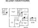 This is the floorplan showing the second level of the home with an owner's suite, bedrooms and baths at 13016 Cedar Elm Lane, Parrish, FL 34219
