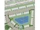 Site plan showcasing the layout of the community with a lake and amenity center at 15153 Cuzcorro Ct, Nokomis, FL 34275