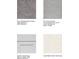 Samples of the Shaw carpeting, tile, cabinets, and quartz counter top included in the build at 15153 Cuzcorro Ct, Nokomis, FL 34275