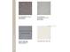 Selection of interior materials showing carpet, flooring, cabinets and quartz at 15157 Cuzcorro Ct, Nokomis, FL 34275
