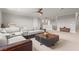 Open bonus room with comfortable seating and a ceiling fan at 16434 Slate Pl, Bradenton, FL 34211