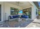 Outdoor patio with comfortable seating and a view of the pool at 16434 Slate Pl, Bradenton, FL 34211