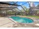 A screened-in backyard pool offering privacy for relaxation and outdoor enjoyment at 2720 Pinewood Ct, Clearwater, FL 33761