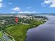 Aerial view of the property, showcasing its proximity to the waterfront at 3608 Water St, Ellenton, FL 34222
