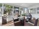 The sunroom has outdoor access and views of the backyard, including a play area at 3941 Pin Oaks St, Sarasota, FL 34232