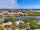 Aerial view of the property showcasing the stunning canal front location at 5377 Palos Verdes Dr, Sarasota, FL 34231